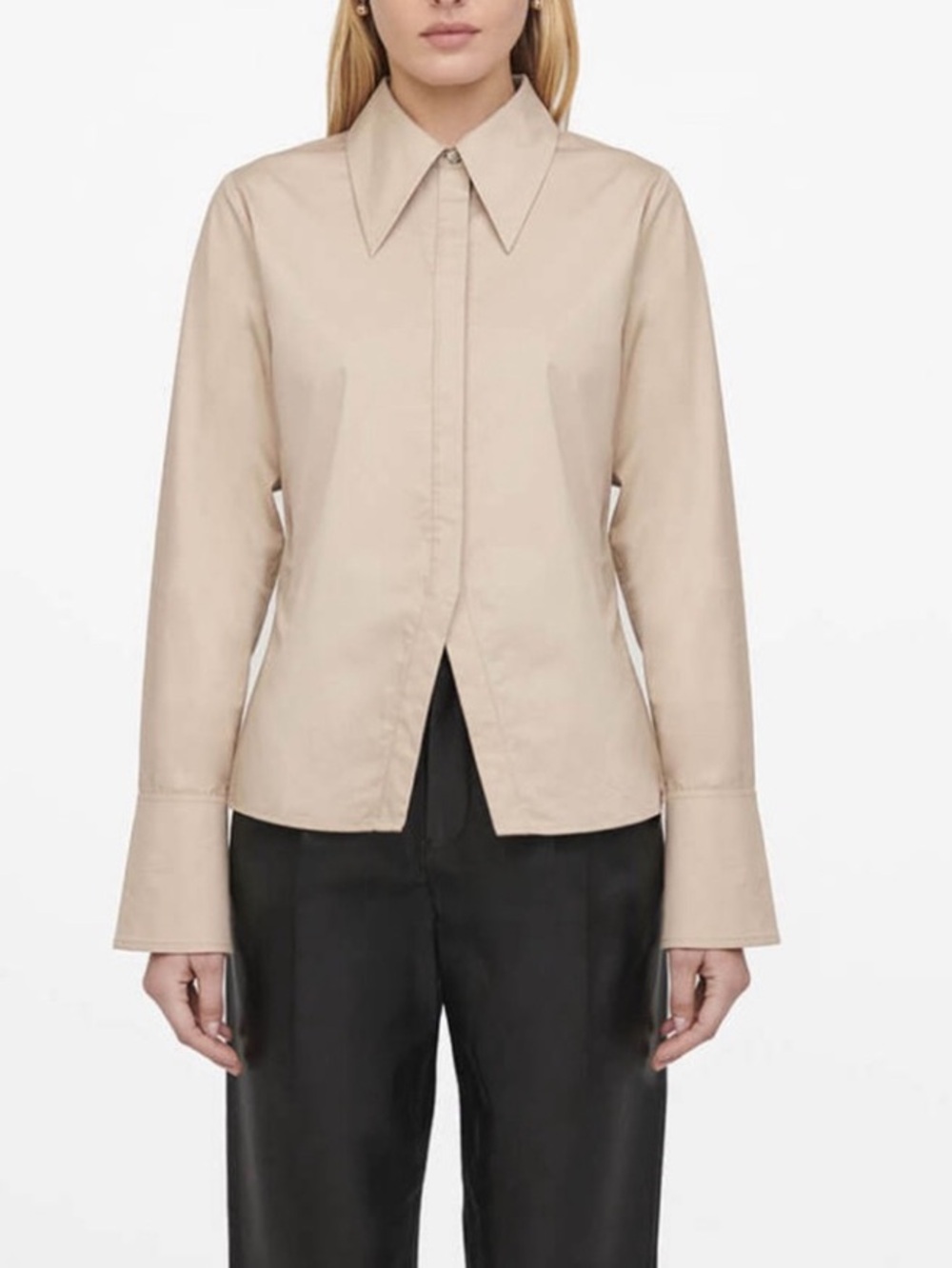 Anine Bing Tiffany top Tan Size Medium